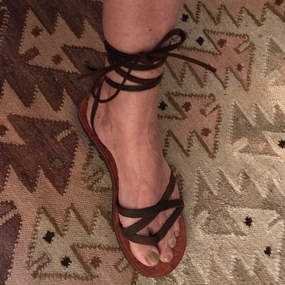 NEW BOHO Lace Up Argentina Ladies Sandals 9M - Picture 6 of 6